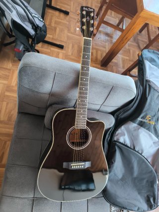 Harley Benton D-120CE BK Guitarra Eléctroacustica