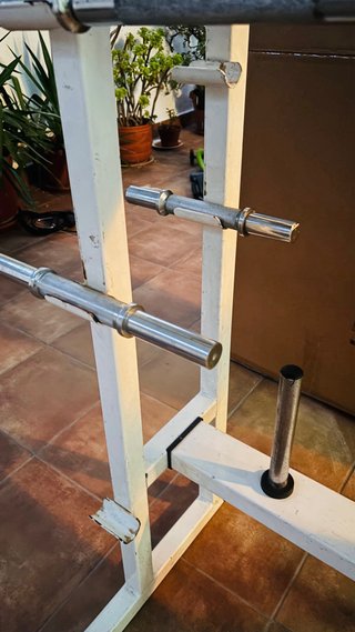 Set Musculación: Rack, Barras y discos (24kg)