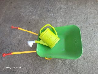 Carretilla Rolly Toys Verde y Amarilla