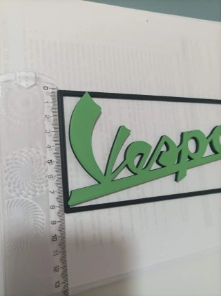 Insegna Vespa Verde 3D Stampata 19cm