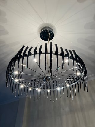 Lámpara de techo cristal negro