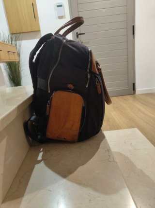 Mochila Piquadro Azul y Marrón