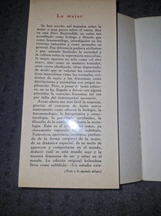 La mujer. Naturaleza, apariencia y existemcia