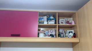 Mueble juvenil madera y rosa