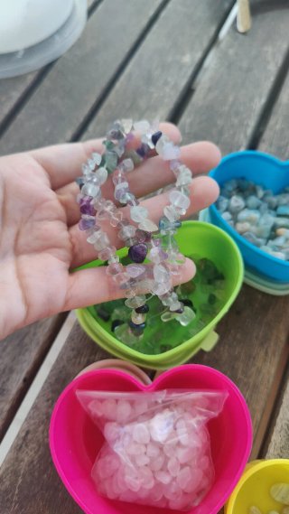 Piedras minerales chips para pulseras