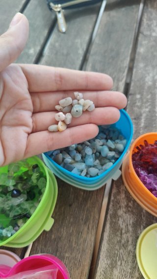 Piedras minerales chips para pulseras