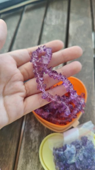 Piedras minerales chips para pulseras