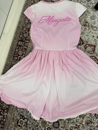 Vestido Mangata Rosa y Blanco Talla S