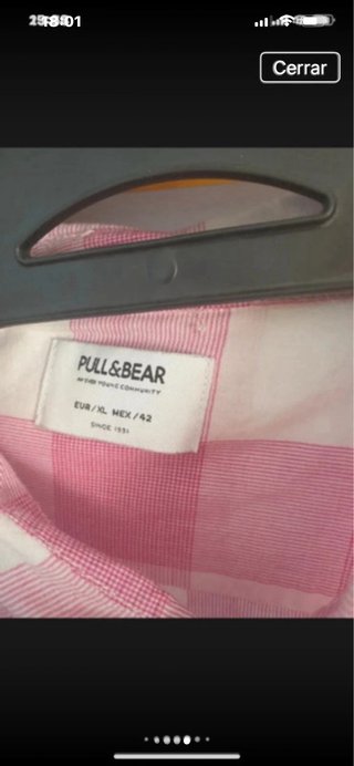 Camisa cuadros rosa y blanco