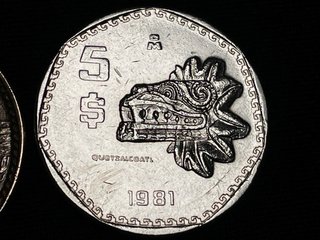 Lote 4 monedas culturas indígenas mexicanas