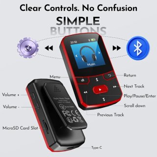 Reproductor MP3 64GB Bluetooth 5.3 Mini