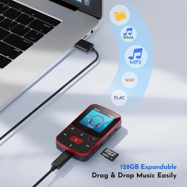 Reproductor MP3 64GB Bluetooth 5.3 Mini