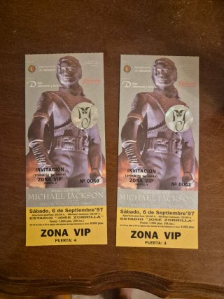 Entradas VIP Michael Jackson Valladolid 1997