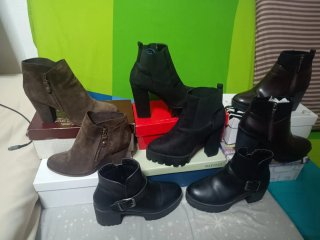 Lote Botas Talla 39 Marrón y Negro