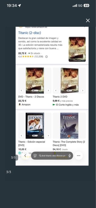 DVD Titanic (2 Discos) Sin Estrenar