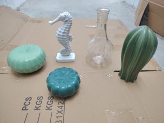 Lote Decoración Hogar: Caballito Mar, Jarrones