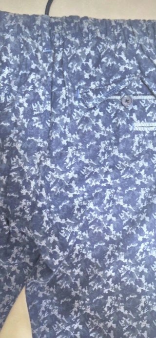 Pantalone uomo fantasia blu/grigio