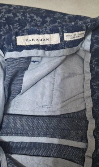 Pantalone uomo fantasia blu/grigio