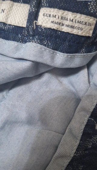 Pantalone uomo fantasia blu/grigio