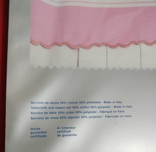 Mantel redondo 180cm con 8 servilletas