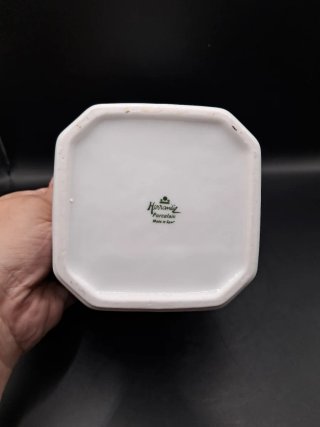 Macetero porcelana Herrandiz pájaros