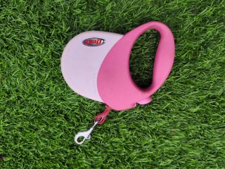 Flexi Correa Perro Extensible Rosa