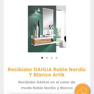 Recibidor DAHLIA Roble Nórdico y Blanco