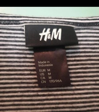 Maglietta H&M a righe grigie taglia m