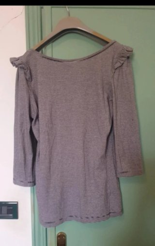 Maglietta H&M a righe grigie taglia m