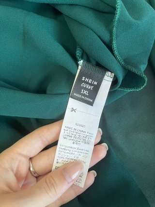Blusa gasa verde Shein Curve