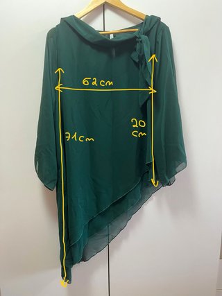 Blusa gasa verde Shein Curve