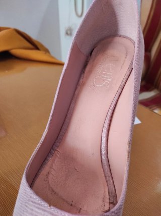 Tacones Peep Toe Rosa Talla 38