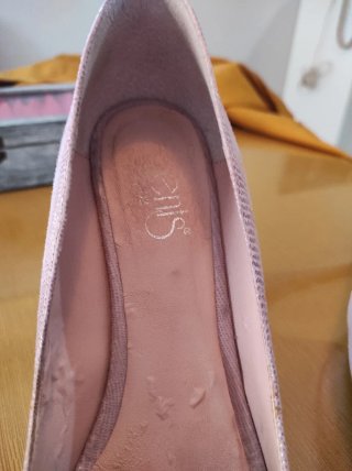 Tacones Peep Toe Rosa Talla 38