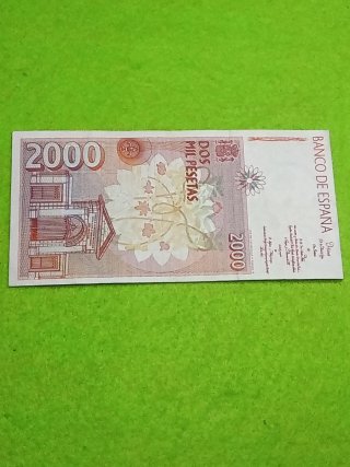 Billete 2000 Pesetas España 1992 doble numeración