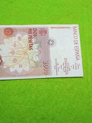 Billete 2000 Pesetas España 1992 doble numeración