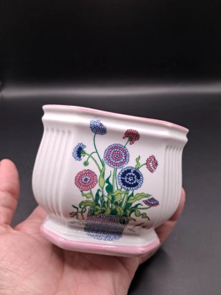 Macetero porcelana Herrandiz floral