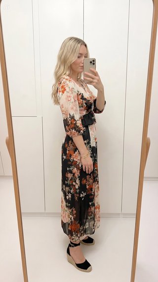 Vestido largo Zara estampado floral Talla S