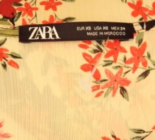 Vestido largo Zara estampado floral Talla S