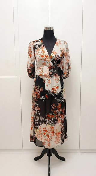 Vestido largo Zara estampado floral Talla S