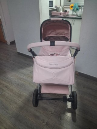 Carro de bebé 3 piezas rosa