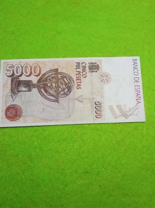 Billete 5000 Pesetas España 1992 Cristóbal Colón