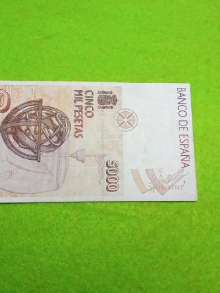 Billete 5000 Pesetas España 1992 Cristóbal Colón