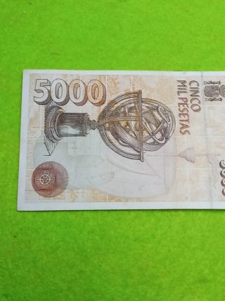 Billete 5000 Pesetas España 1992 Cristóbal Colón