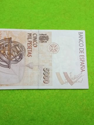 Billete 5000 Pesetas España 1992 Cristóbal Colón