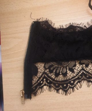 Top pizzo nero