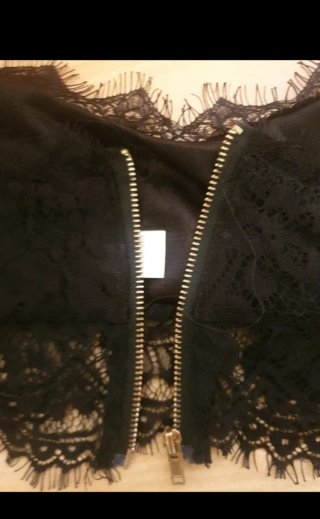 Top pizzo nero