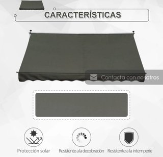 Toldo gris para exterior