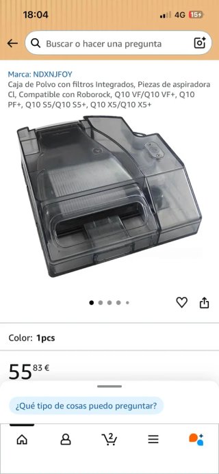 Caja de Polvo Roborock Q10 VF/Q10 VF+