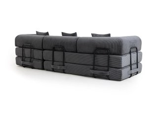 Sofá Cama Espuma Comprimida Gris