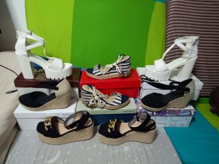 Lote 5 Sandalias Cuña Talla 39